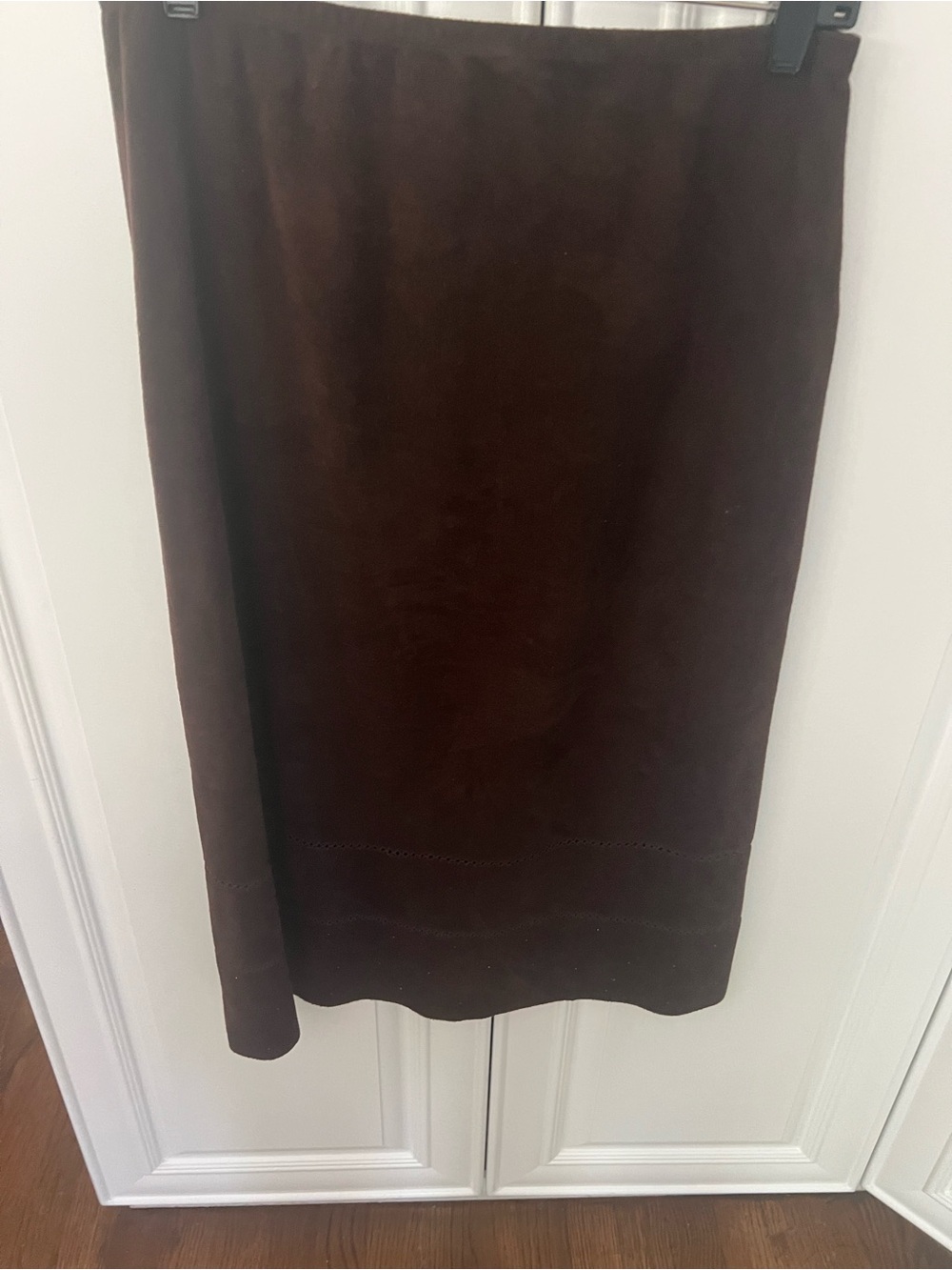 Velvet Brown Suede like Pencil Skirt